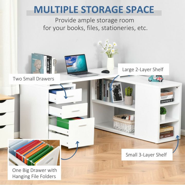 Home%20Office%20L-Shaped%20Computer%20Desk%20Workstation%20w/%20Storage%20Shelves%20Drawers,%20White%20-%20Image%206