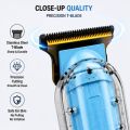 Hair Trimmer for Men Rechargeable Beard Trimmer Professional Cordless Hair Clipper and Shaver with Transparent T Blade and LED Display USB Charging Barber Grooming Kit for Mustache and Hair Cutting Machine. 