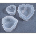 Resin Silicone Mold Resin Art Molds Silicone Jewelry Making Molds Diamond Heart for Casting Resin,Soap,Wax,Cake,Chocolate. 