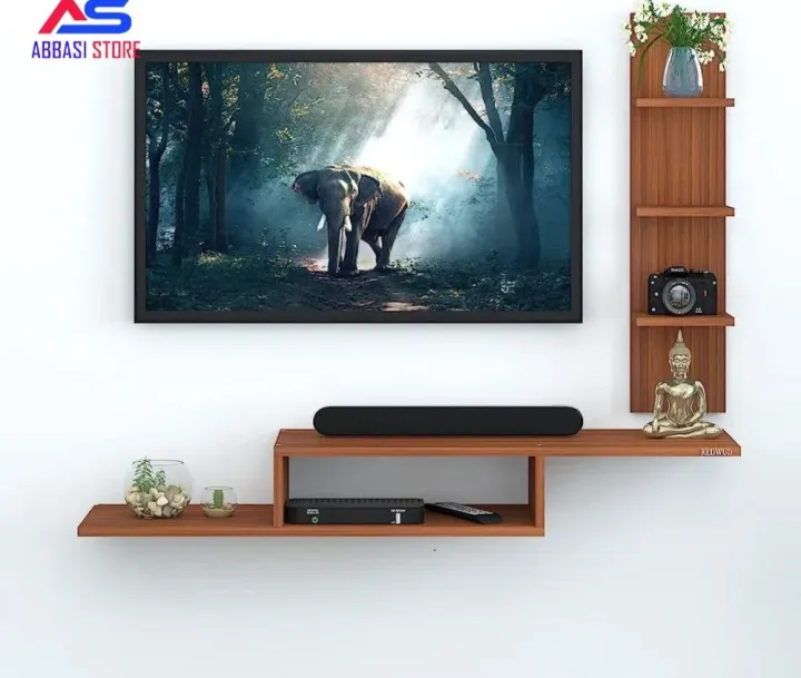 2 Tier Modern Wall Mount Floating Shelf TV Console 24