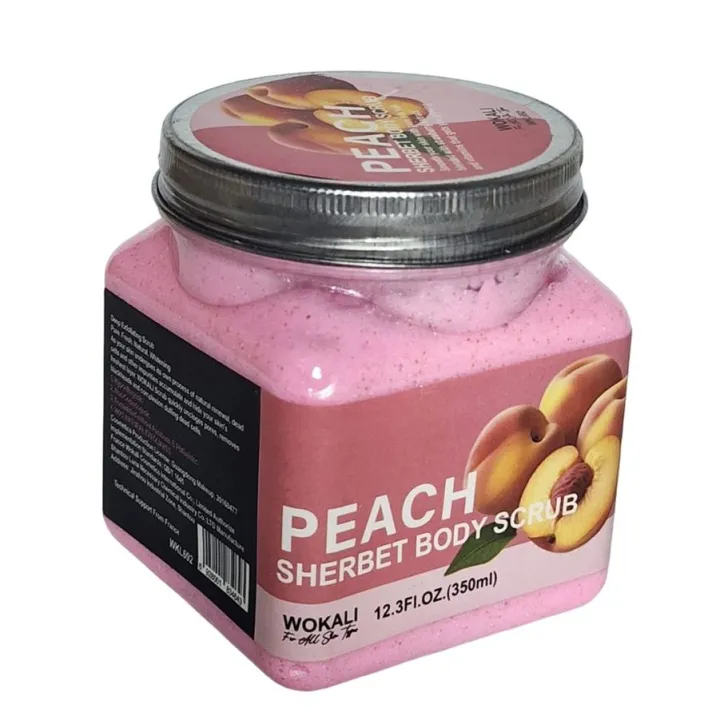 WOKALI%20Peach%20Sherbet%20Body%20Scrub%20350ml%20WKL692%20-%20Image%202