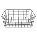 Hollow Iron Wired Basket, Storage Baskets Metal Basket Without Interlining Bathroom Kitchen Organizer Black. 