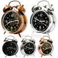 Super Loud Alarm Clock Metal Twin Bell Alarm Clock with Night Light Retro Bedside Clock Silent Table Desk Clocks for Home Bedroo. 