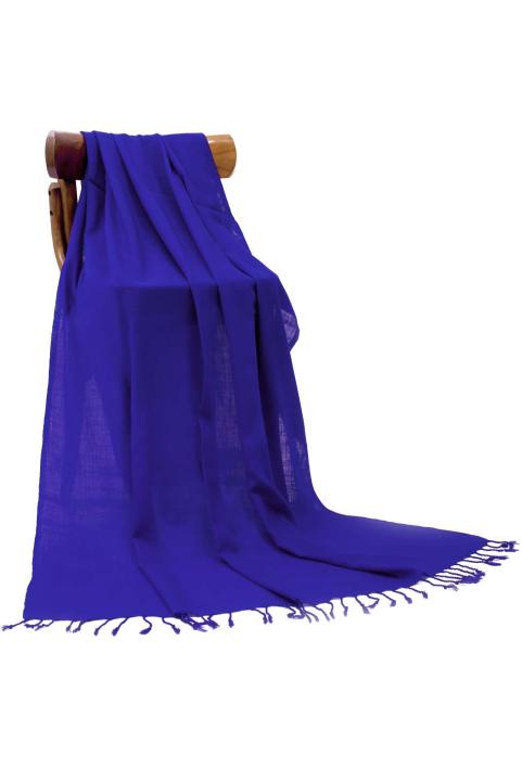 Khaddar  Plain Shawl  Royal  Blue Color Winter For Women