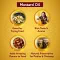 Pure Mustard Oil - Cold Pressed Sarson Ka Tail, 100% Natural & Unrefined, Strong Aroma & Taste, Ideal for Cooking, Pickling & Massage, As Nature Provides Us. 