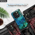For Tecno Spark 20C 20 Phone Case Fashion Marble Pattern Phone Case Tempered Glass Protected Soft Silicone Bumper for Tecno Spark 20 20C Cover Casing HP. 