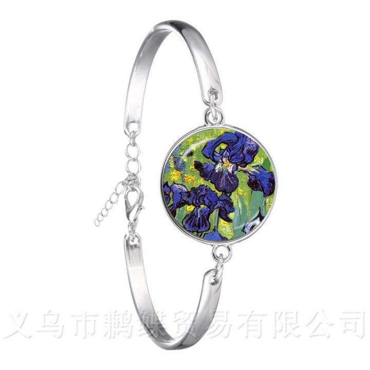 Starry%20Night%20Bracelet%20Van%20Gogh%20Art%20Picture%2018mm%20Glass%20Cabochon%20Silver%20Plated%20Chain%20Bangle%20Classic%20Jewelry%20For%20Women%20Charm%20-%20Image%208