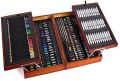 Mont Marte 174-Piece Deluxe Art Set, Art Supplies for Painting and Drawing, Art Kit in Wood Box Includes Acrylic, Oil, Watercolor Paints, Oil Pastels, Color Pencils. 