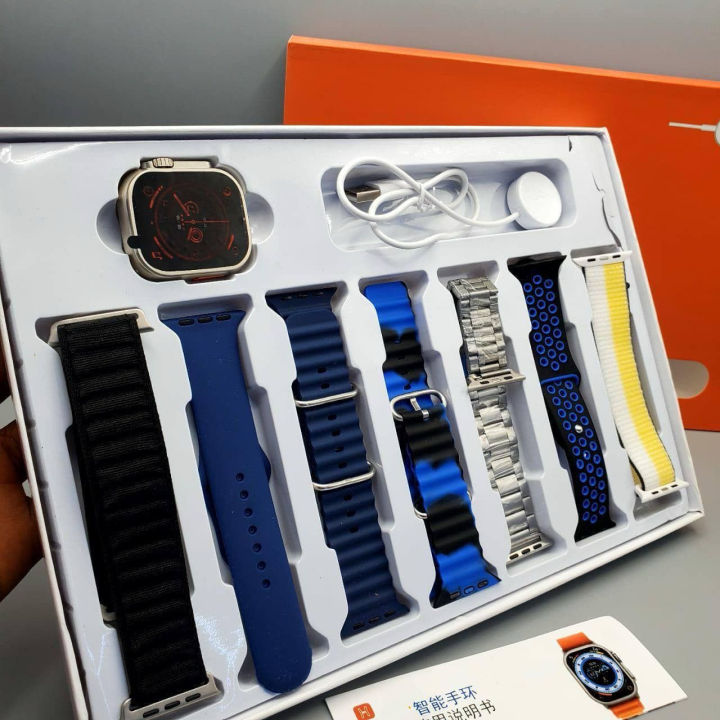 Ultra%207%20in%201%20Strap%20Smartwatch%2049mm%20%7C%20Series%208%20Ultra%20Smart%20Watch%2049mm%20with%207%20pair%20Stras%20%7C%20Bluetooth%20Calling%20%7C%20Sports%20Mood%20%7C%20Watch%20for%20Men%20Women%20Kids%20-%20Image%205