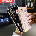JIUMOO For Xiaomi MI POCO X3 GT Case Cartoon Cute Lotso Bear Side New Design Phone Case Square Edge Pattern Silicone Softcase Luxury Plating Casing Full Cover Camera Shockproof Protection Cases. 