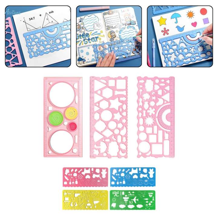 7Pcs%20Geometric%20Drawings%20Templates%20DIY%20Crafts%20for%20School%20Building%20Studying%20-%20Image%202