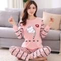 Cat Sleep Printed Night wear suit for women. 