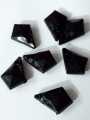 Black Rhombus Tussle (Latkan) Acrylic Beads - Pack of 40gms - Ideal for DIY Jewelry Making, Jewelry, and Dress Accessories.. 