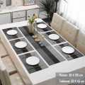 7Pcs Table Mat & Table Runner Set Heat Resistant Placemats, Stain Resistant Washable PVC Table Mats for Dining Table Woven Placemat. 