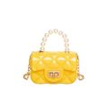 Lock Buckle Fashion Accessories PVC Grid Pattern Large Capacity Chain Mini Crossbody Bag for Women. 