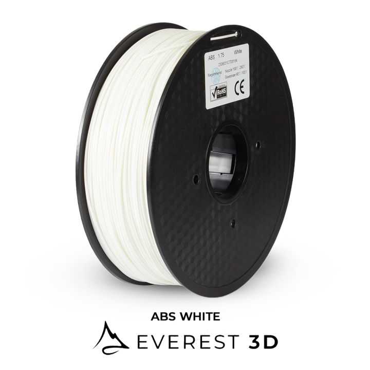 Everest 3D Premium ABS 3D Printer Filament 1.75mm - 1kg Spool - High-Quality Material for Precision Printing - Compatible with Most 3D Printers - Smooth Printing Experience