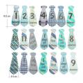 Tie Baby Boy Monthly Milestone Stickers Belly Stickers 12 Months and 12 Bonus Milestones Stickers. 