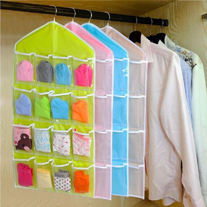 16 Pockets Multifunction Sorting Storage Bag Door Wall Hanging Closet Organizer
