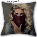 kesha Pillowcase Custom Cotton Linen Square Decorative Pillow Cases Cover Zippered 45x45cm one side. 