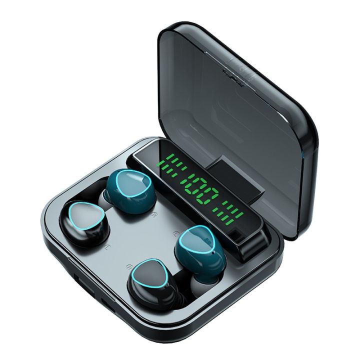 Couple TWS Wireless Bluetooth 5.1 Earbuds Touch Control Bluetooth Headsets HIFI 9D Bluetooth Earphones Stereo Noise Reduction Couple Lovers Headphones with LED Digital Display Charging Case Charging Box