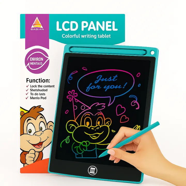 ZnG%20Traders%20Colorful%20LCD%20Writing%20Tablet%20for%20Kids%20%7C%20Unisex%20Educational%20Drawing%20Pad%20%7C%20Portable%20Travel-Sized%20Doodle%20Board%20for%20Ages%203-8%20-%20Image%202