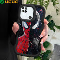 UCUC for Redmi 9C Redmi 10A Back Cover Red Black Spider Man Creative Candy Color Wave Silicon Phone Protective Case. 