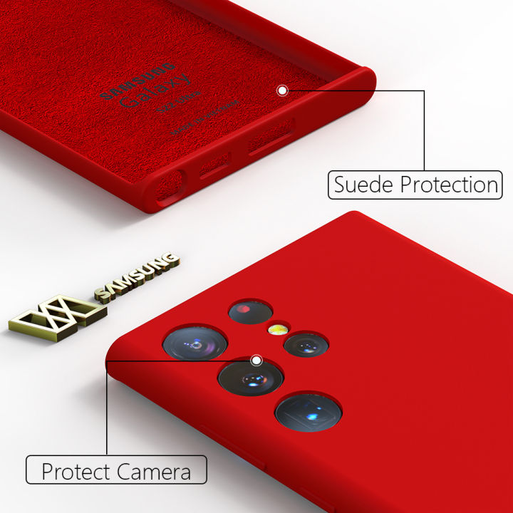 Official%20SamSung%20Galaxy%20S22%20Ultra%20Silicone%20Cover,%20Red%20-%20Image%205