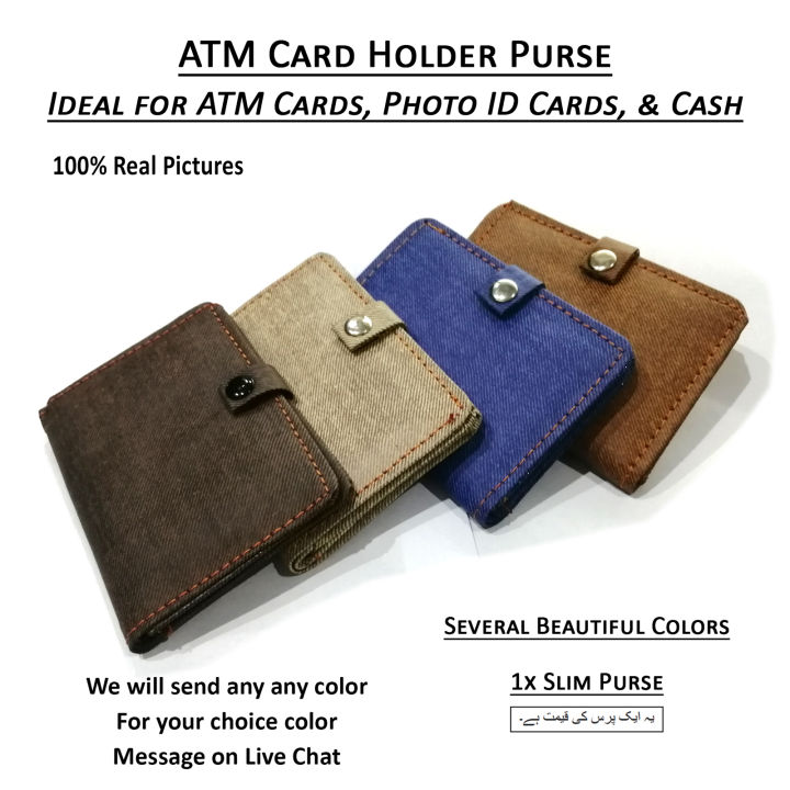 1x Non Leather Wallets for ATM Cards Holder Mini Card Wallet Best Quality ID Card Holder Random Colors