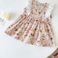 Princess Lace Baby Girls Sleeveless Dress Cute Flower Cotton Infants Kids Girls Dresses Summer. 