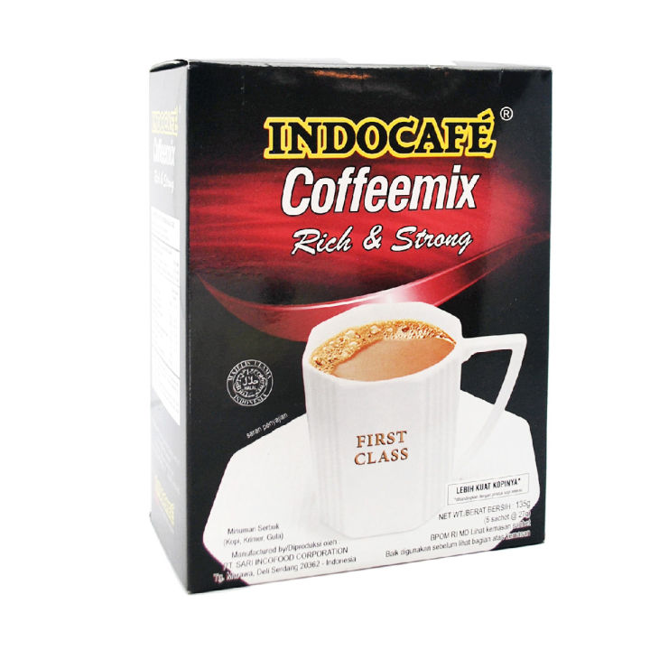 Indocafe Coffeemix Rich & Strong,  (5 sachets *27gram) (Imported)