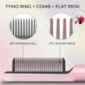 TYMO Hair Straightener Brush Straightening Comb for Women with 5 Temp 20s Fast Heating & Anti-Scald. 