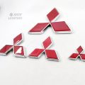 1 x ABS Mitsubishi logo car auto front rear trunk lid emblem badge sticker decal replacement Mitsubishi. 