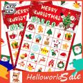 Santa Claus Bingo Cards Christmas Bingo Game Cards Set Fun Holiday Bingo Game for Family Gathering Reusable Festive Christmas Games Indoor Activities for Gift Idea for Kids Christmas Bingo Cards. 