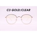 【Lens Replaceable Korean Eyeglasses Anti Radiation Round Frame Glasses Women/Men baso. 