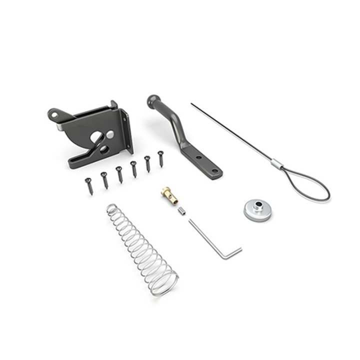 1PCS Door Latch with Spring Puller, Fence Door Lock, Fence Lock Small Lock with Rope, Suitable for Fence Gates Easy Install Easy to Use