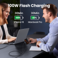 UGREEN 100W USB C to USB C Cable 5A Fast Charging PD 3.0 QC 4.0, Nylon Braided Type C Charger Cord 0.5m 1m 1.5m 2m 3m Length Options, Compatible with MacBook Pro/Air, iPhone 16/15 Pro Max, Galaxy S25/S24/S23 Ultra, iPad Pro. 