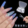 60pcs Reusable Soft Silicone Pads Stencil French Sticker Nail Art Extension Duet System Dual Forms French Manicure Builder Tool Yao Store. 