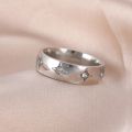 Cazador Classic Clear Zircon Jewelry Rings Women Men Stainless Steel Couple Finger Rings Luxury Wedding Engagement Jewelry Gift. 