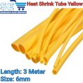 3 Meter 6mm Heat Shrink Tube Shrinkable Wire Wrap Cable  HeatShrink Sleeve. 