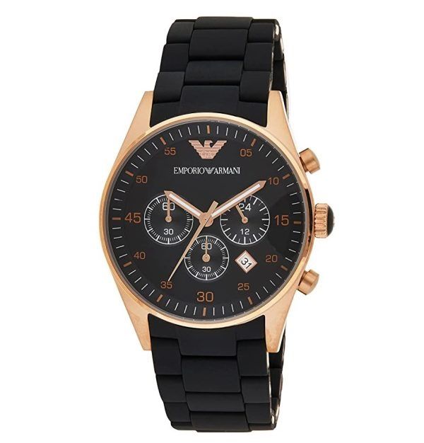 Emporio Armani AR5905 Stainless Steel & Silicone Wrist Watch for Men’s