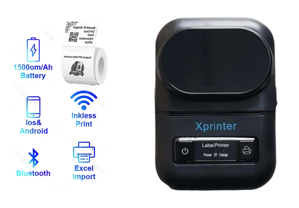 X Printer Mini Portable 2 in 1 Bluetooth + USB Printer / Mini Portable Thermal + Barcode Printer