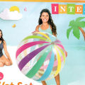 MeterMall Big Beach Ball Set Jumbo Giant Beach Balls, Oversized Blow Up Plastic Game Rainbow Beach Balls For Swimming Summer Pool Or Beach 28inch. 