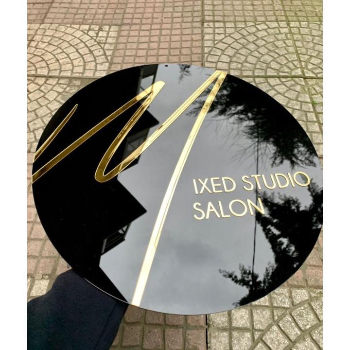 Custom Round Acrylic Sign, Custom Logo Sign, Business Sign, Acrylic Mirror Sign, Office Logo Sign, Brand Logo Sign, Business Logo Sign