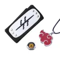 Anime Naruto Akatsuki Rings Necklace Headband Itachi Obito Ninja Halloween Cosplay Accessory Gifts. 