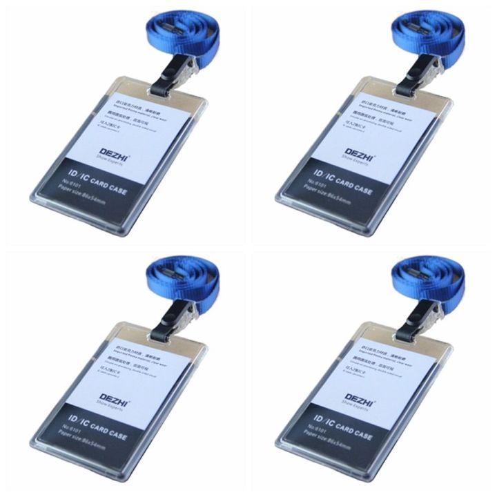 Work Identity ID Card Holder Employee's Staff with Lanyard Employee Card Name Card Cover Bank Card Adjustable Business Card Holder Students Bus Card