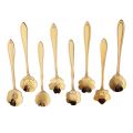 8 Diffient Pattern Rose Red for Sugar Ice Cream Coffee Dessert Bar tools Stainless Steel Mixing Spoon Flower Spoon Set Soup Spoon Cutlery Set Teaspoon. 