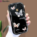 Jizetin for OPPO A5S A7 A12 A12S Back Cover Luck Butterfly Bow Cream Wavy Edge Soft Silicone Phone Case. 