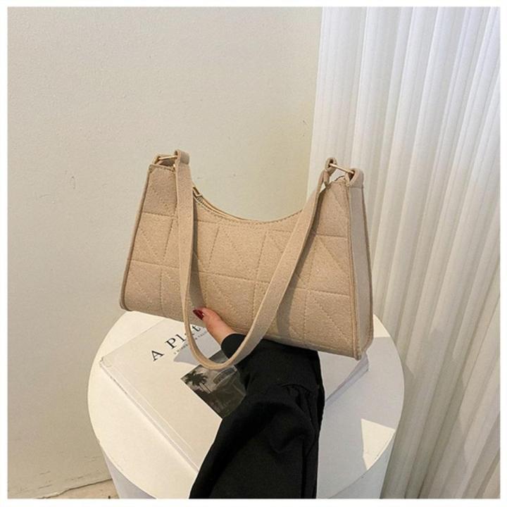 Fashion Simple Shoulder Underarm Bags Personality Texture Armpit Bag Solid Color Casual Handbags Female Pouch Tote Crossbody Bag