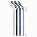 Reusable Glass Drinking Straws - Multi-colour. 