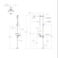 Stainless steel composite emergency shower eyewash vertical shower set, Compound emergency double eye washer, Emergency Eyewash and Shower Essential Safety Station,Emergency Eye Wash Station First Aid Eyewash Shower Stations with Large Cover Stainless St. 